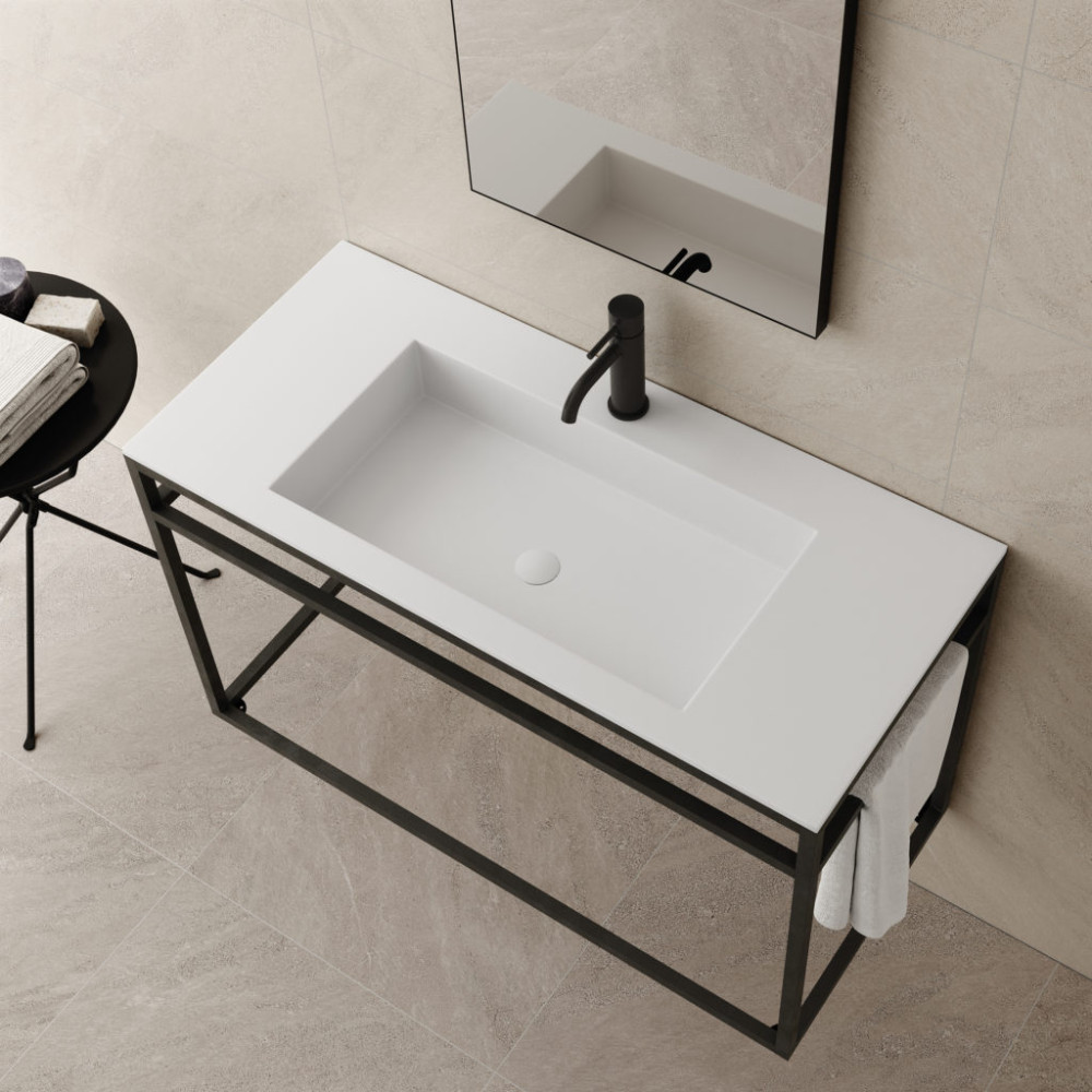 Berlin built into countertop Glacier White
