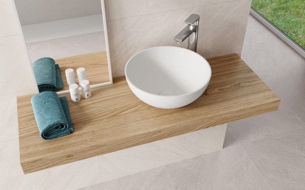 Florida supportive countertop Glacier White