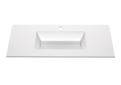Berna built into countertop Glacier White