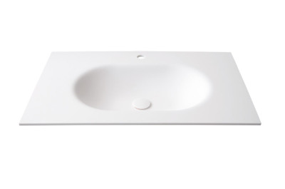 Bruselas built into countertop Glacier White