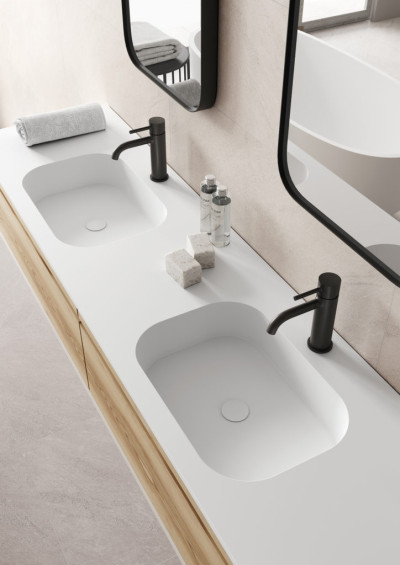Niza built into countertop Glacier White