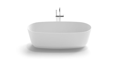 Toba Free Standing Bathtub in Glacier White