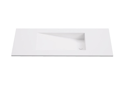 Viena built into countertop Glacier White